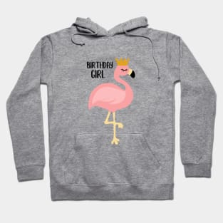 Flamingo, Birthday Girl Gift Princess Hoodie